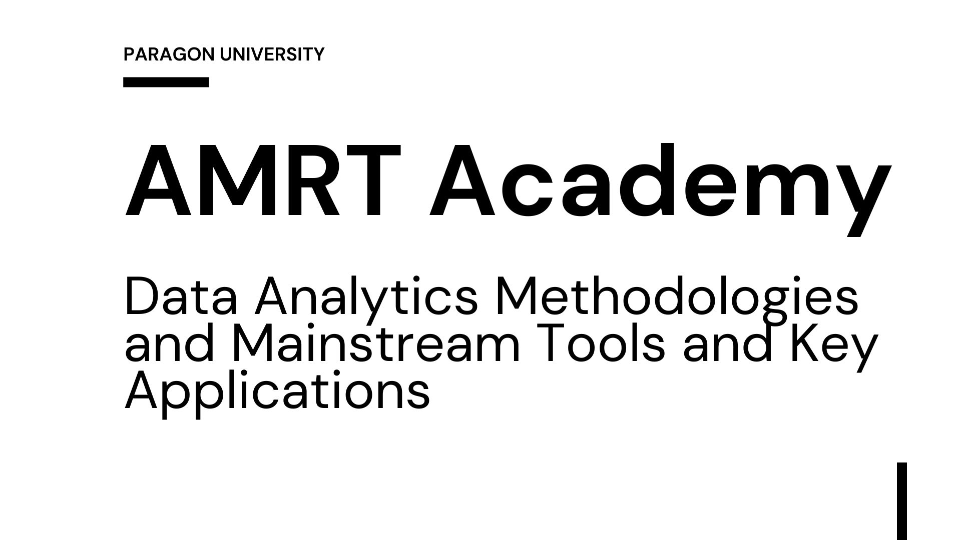 Course Image Data Analytics Methodologies and Mainstream Tools and Key Applications