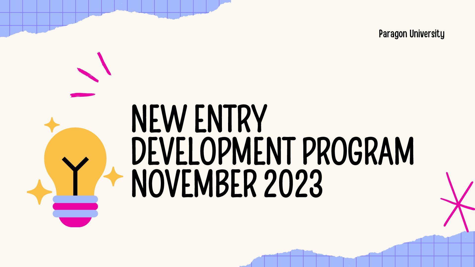 Course Image New Entry Development Program November 2023