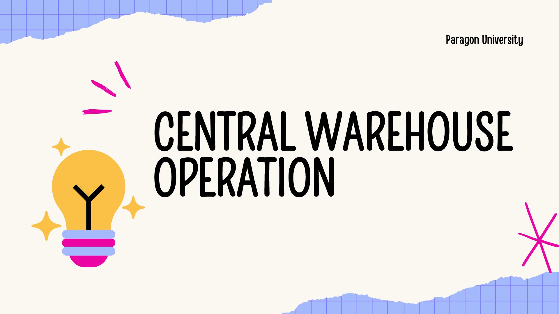 Course Image Central Warehouse Operation