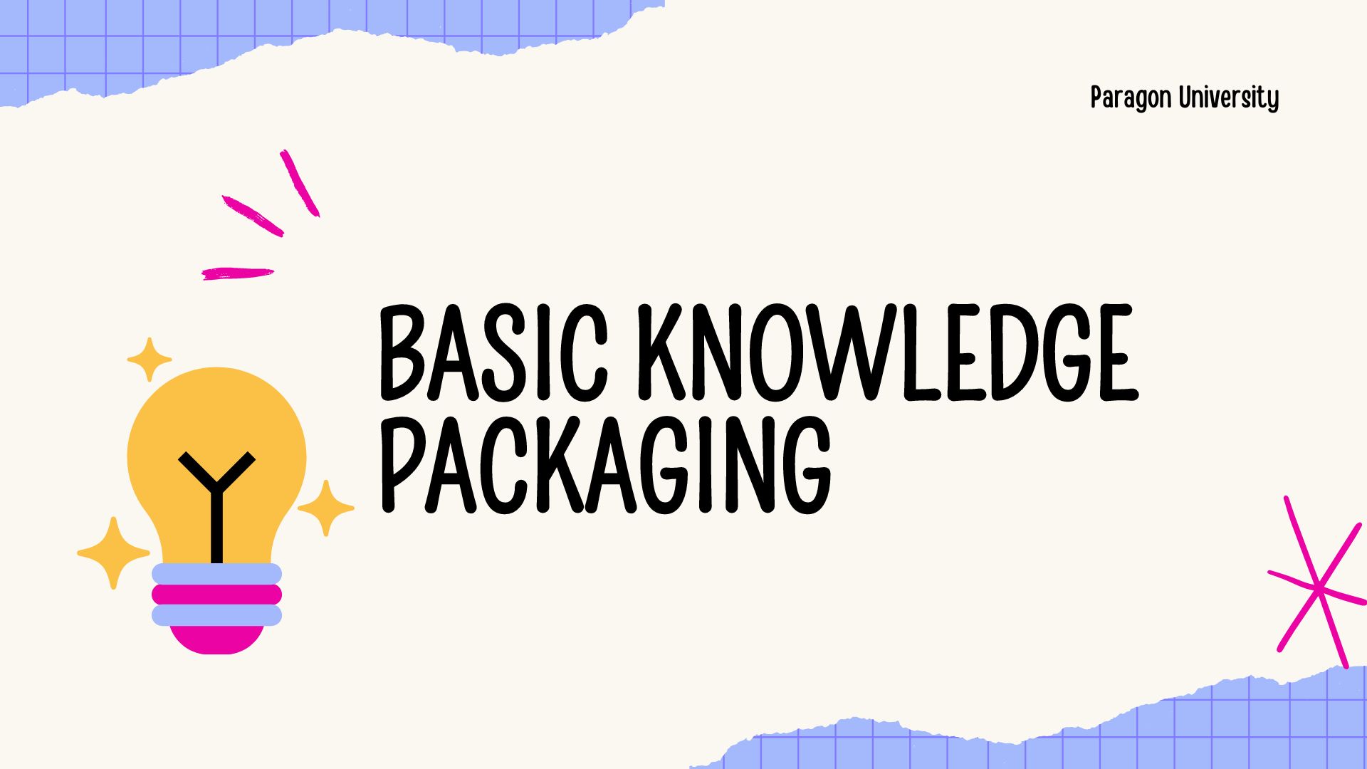 Course Image Basic Knowledge Packaging