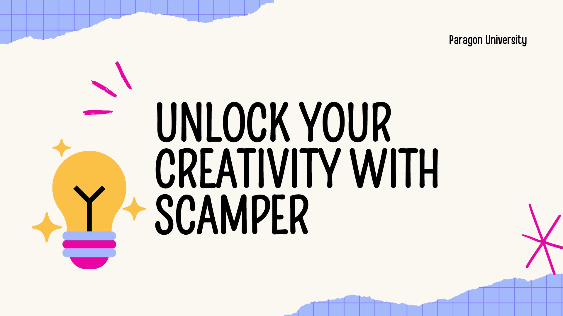 Course Image Material - Soft Competencies Series: Unlock Your Creativity with SCAMPER